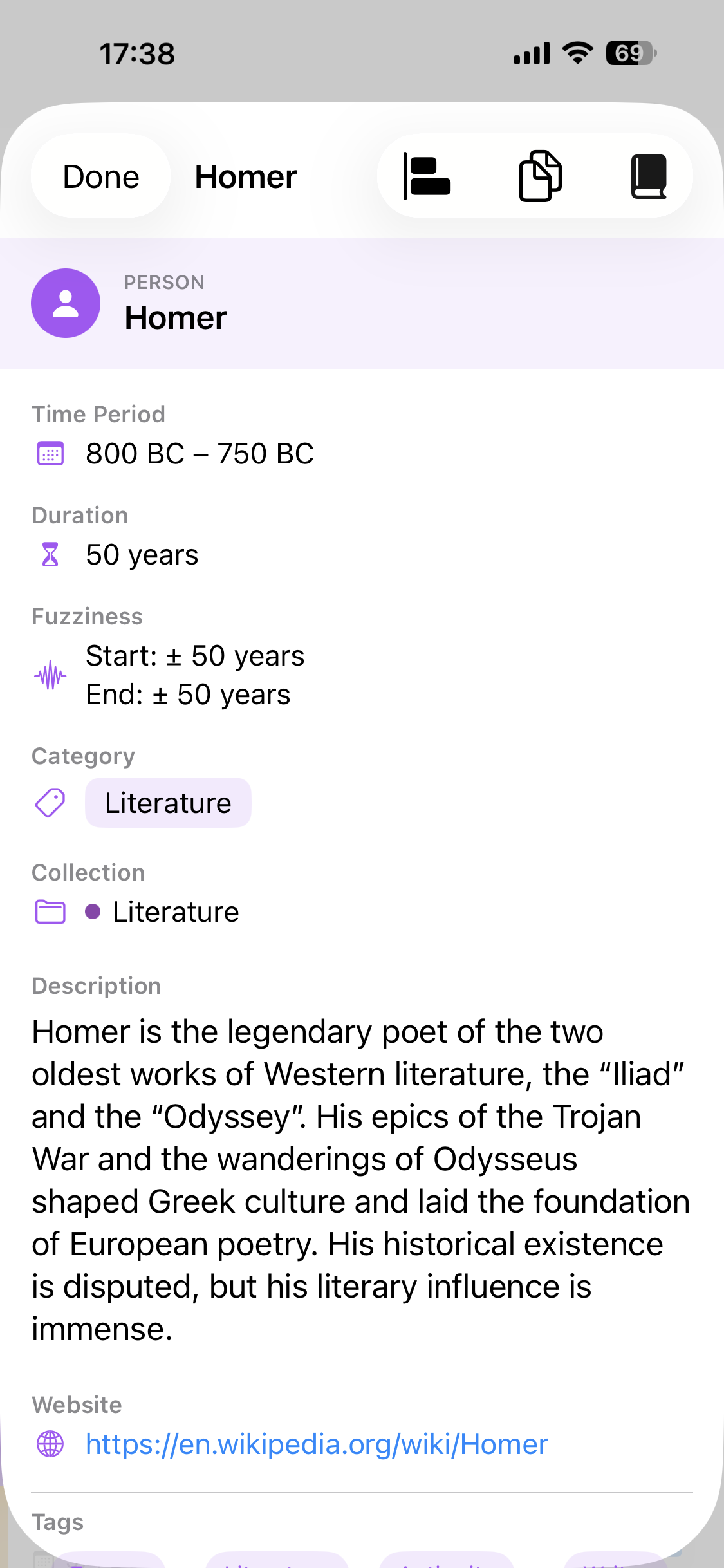 Detail sheet of the Habsburg Monarchy in Parallel, with description and Wikipedia link